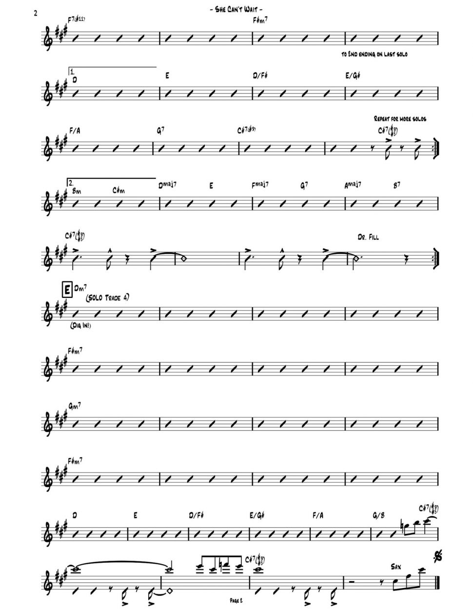 She Cna't Want sheet