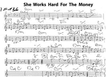 She Work Hard For The Money sheet