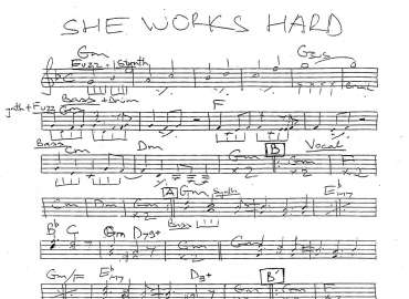 She Works Hard sheet