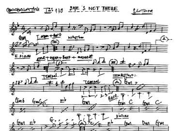 She's Not There sheet