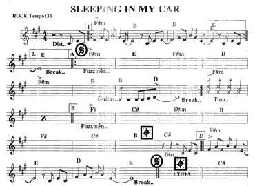 Sleeping In My Car sheet
