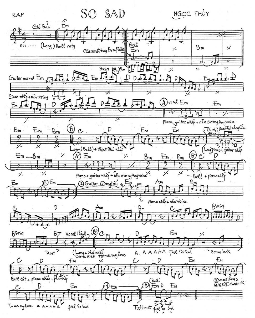 So Sad sheet