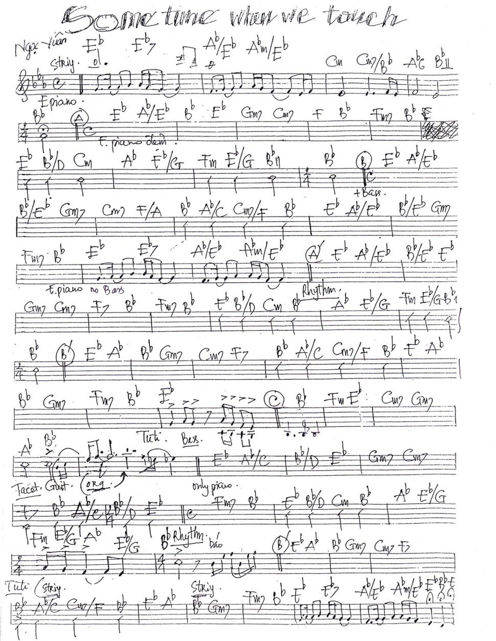 Some Time When We Touch sheet