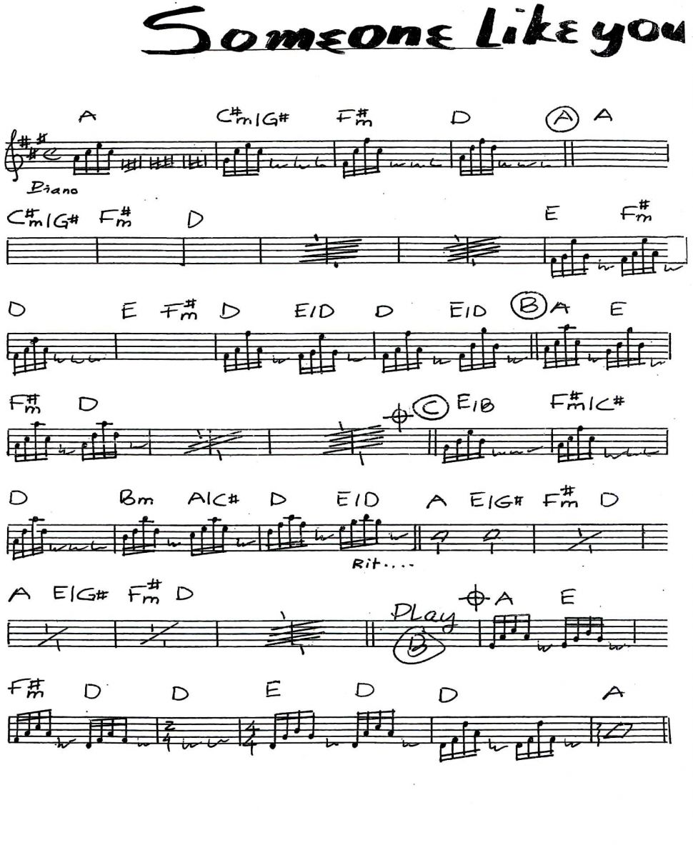 Someone Like You sheet