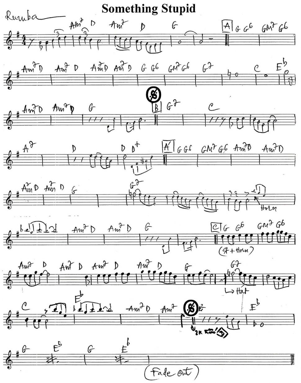 Somthing Stupid sheet