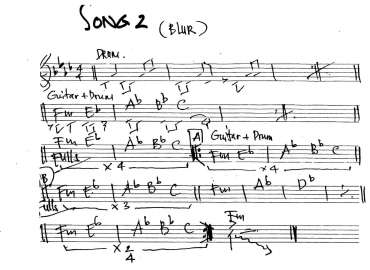 Song 2 sheet
