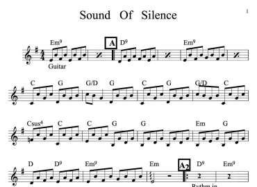 Sound Of Silence sheet