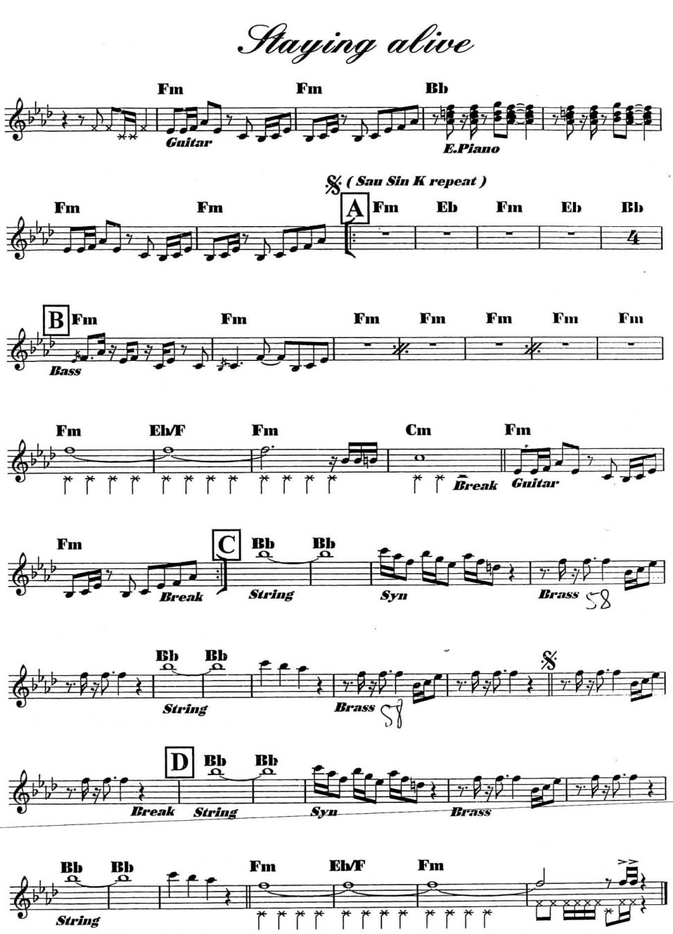 Staying A Live sheet