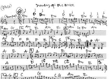 Sunday Of The Night sheet