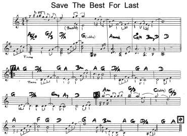 Save The Best For Last sheet