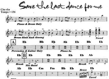 Save The Last Dance For Me sheet
