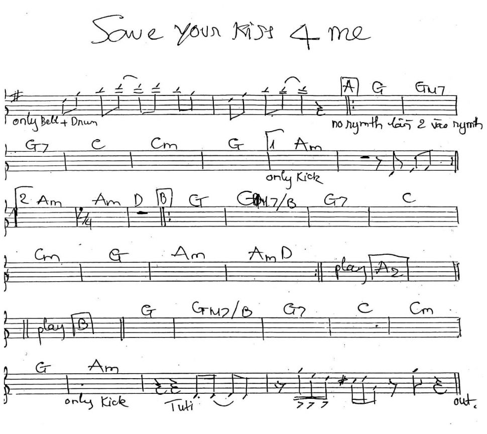 Save Your Kiss For Me sheet