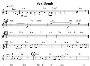 Sex Bomb sheet