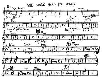 She Work Hard For Money sheet