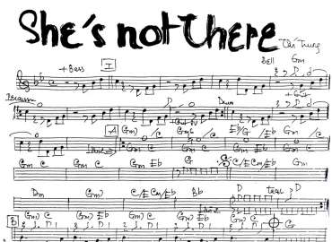 She's Not There sheet