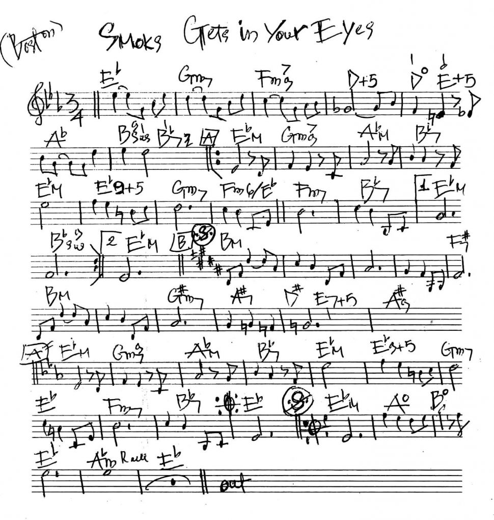 Smoks Gets In Your Eyes sheet