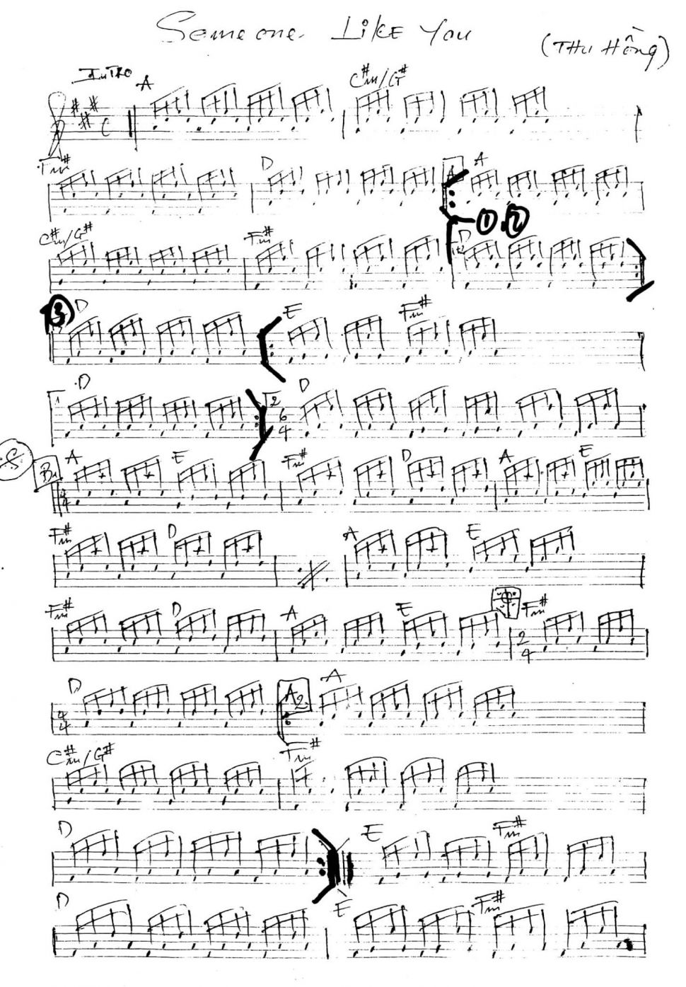 Some One Like You sheet