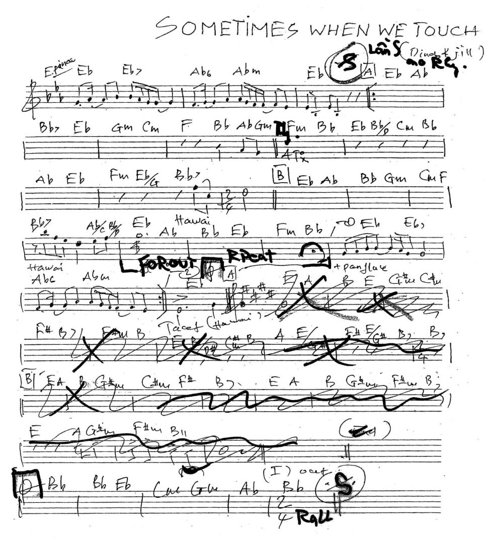 Sometimes When We Touch sheet