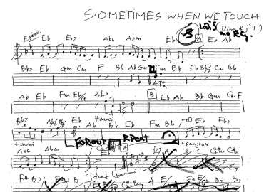 Sometimes When We Touch sheet