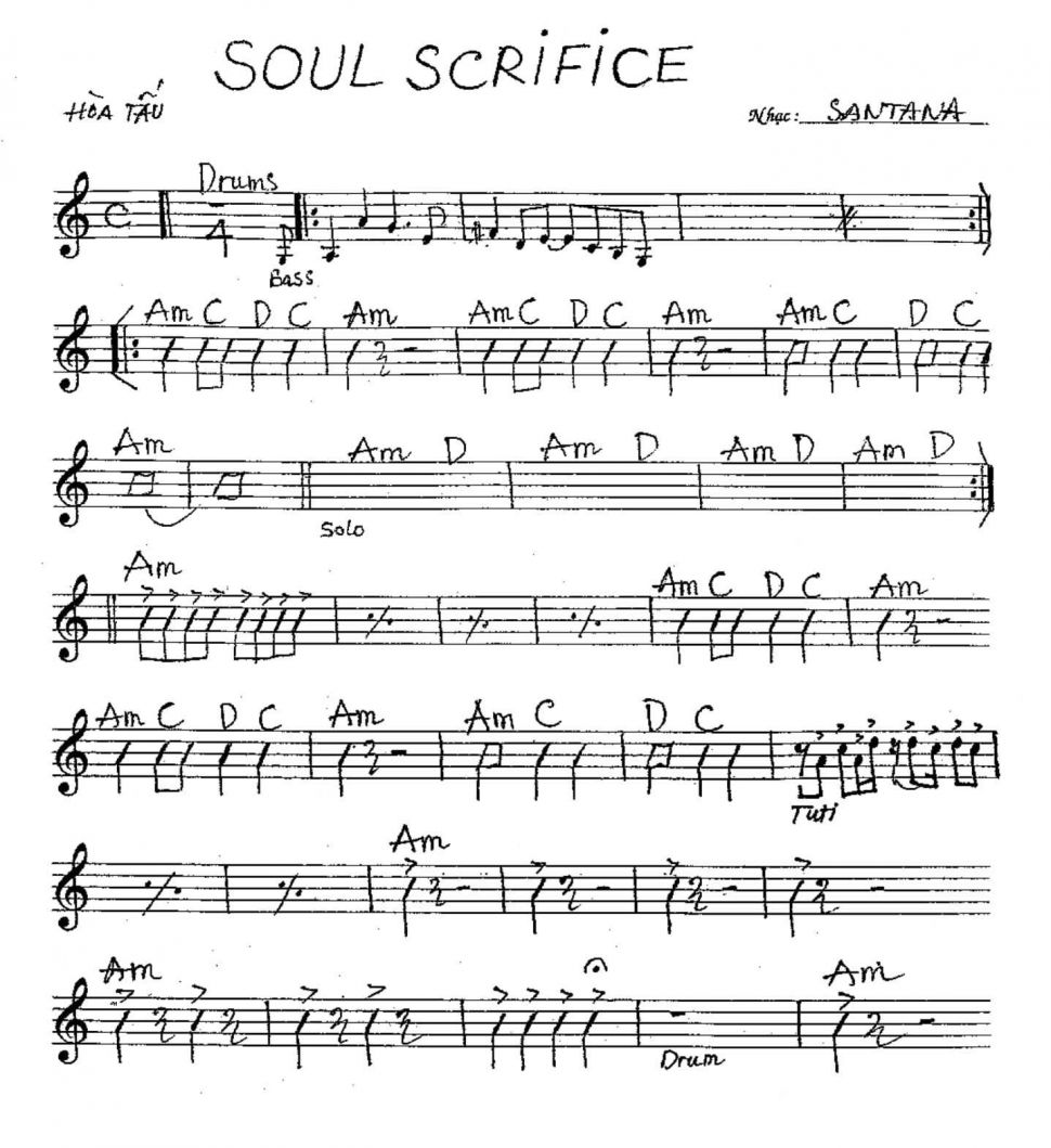 Soul Scrifice sheet