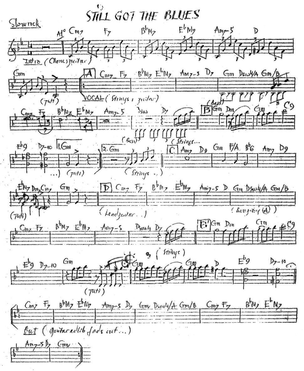 Still Got The Blues sheet