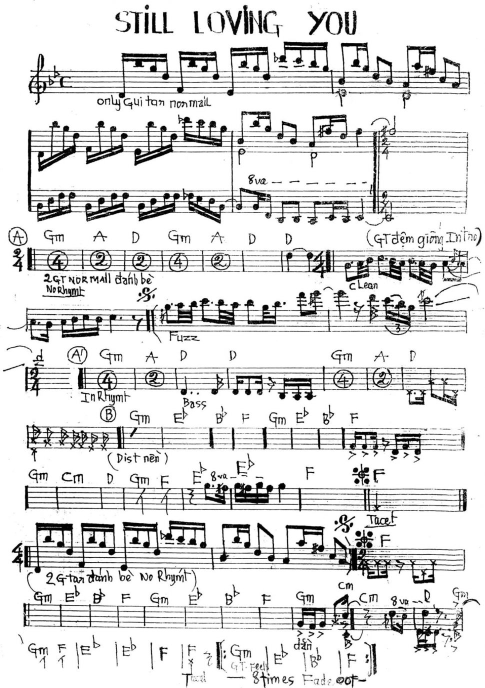 Still Loving You sheet