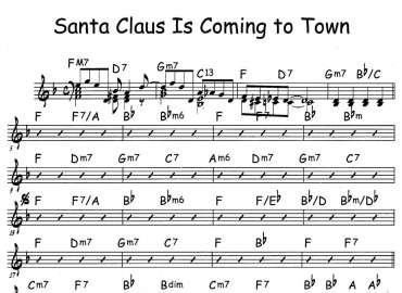 Santa Claus Is Coming To Town sheet