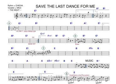 Save The Last Dance For Me sheet