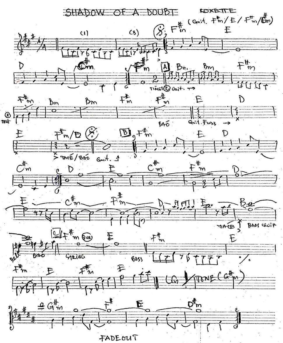 Shadow Of A Doubt sheet