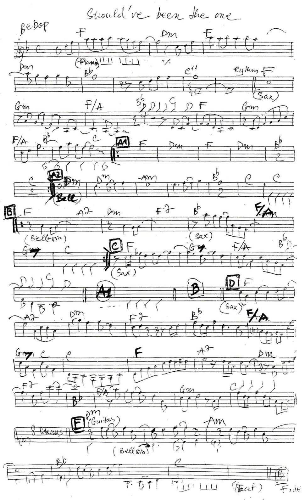 Should're Been The Me sheet