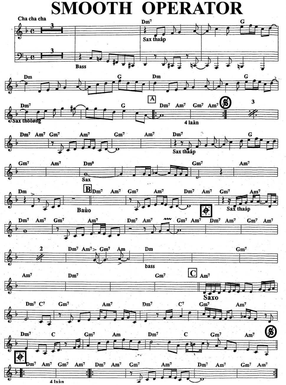 Smooth Operator sheet