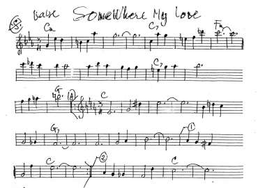 Somewhere My Love sheet