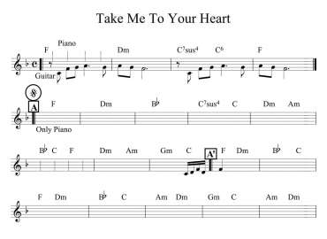 Take Me To Your Heart sheet