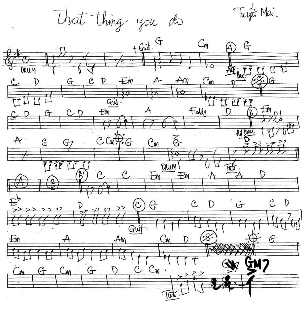 That Thing You Do sheet