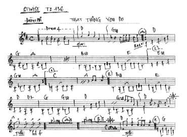 That Thing You Do sheet