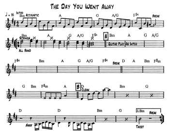 The Day You Went Away sheet