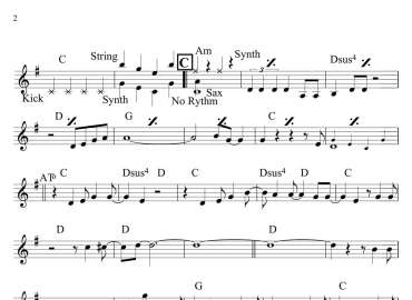 The Day You Went Away sheet