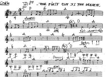 The First Cut Is The Deepest sheet