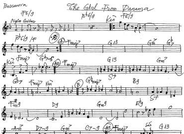 The Girl From Panama sheet