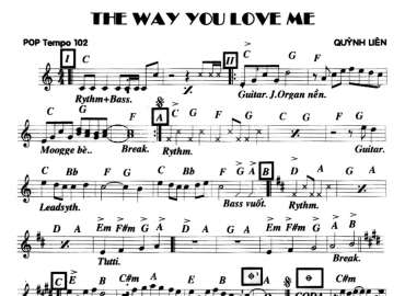The Way You Love Me sheet