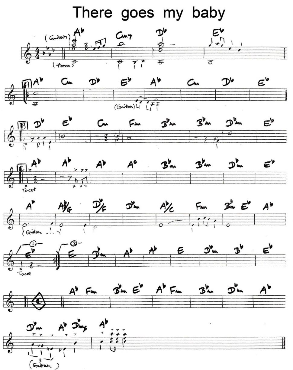 There Goes My Baby sheet