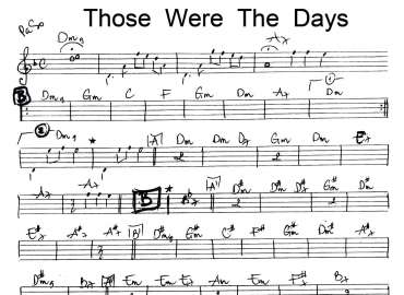 Those Were The Days sheet