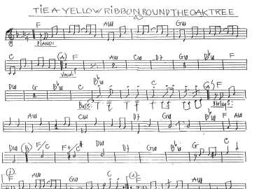 Tie A Yellow Ribbon Round The Oak Tree sheet