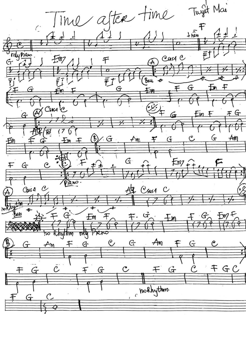 Time After Time sheet