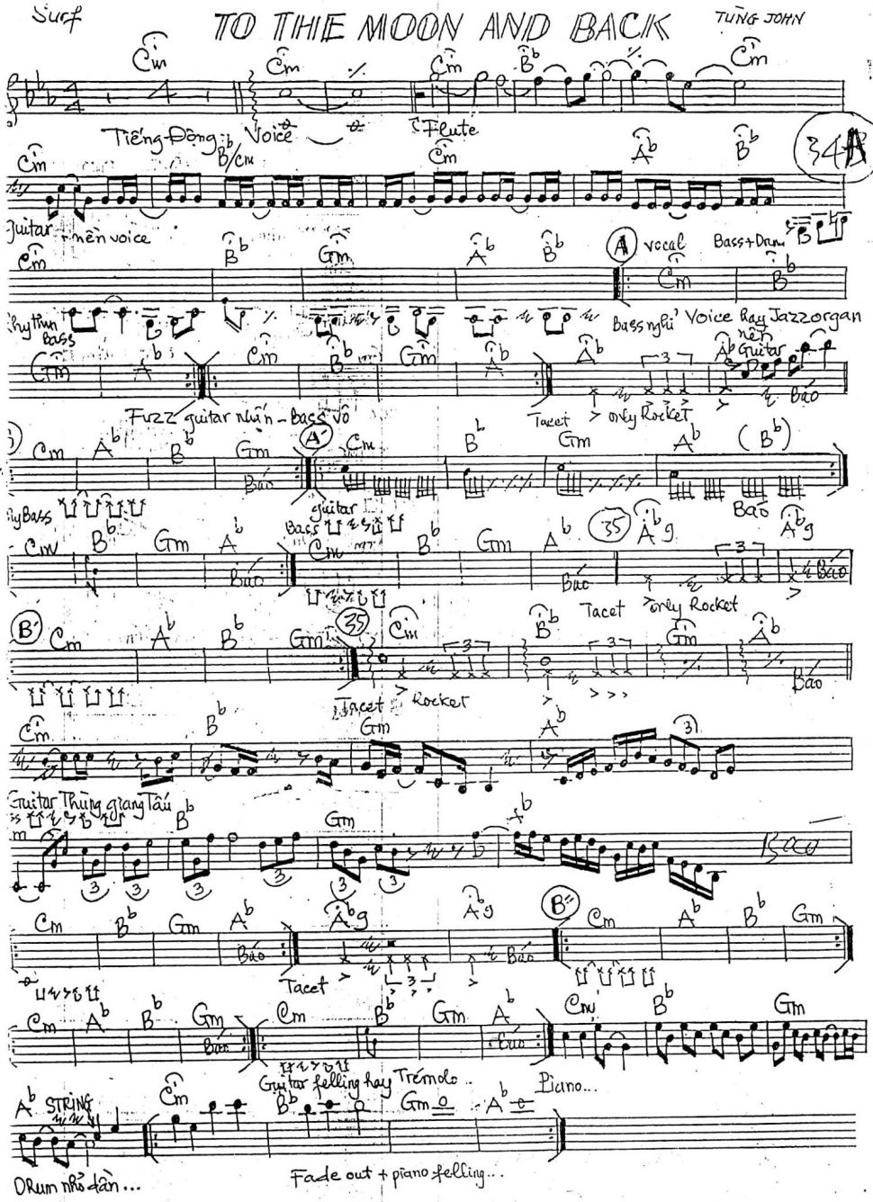 To The Moon And Back sheet