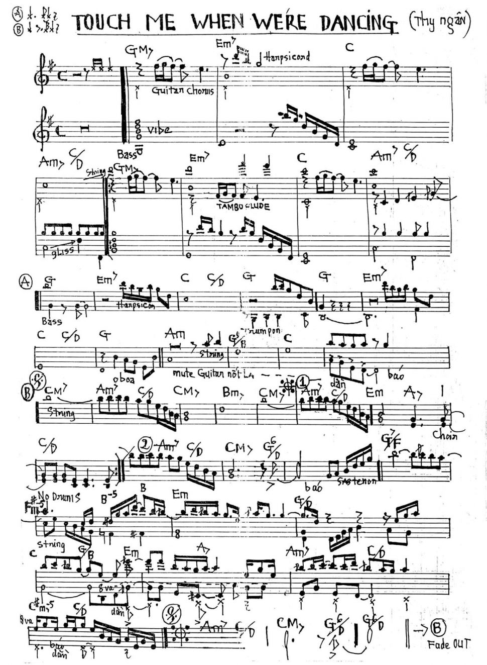 Touch Me When Were Dancing sheet