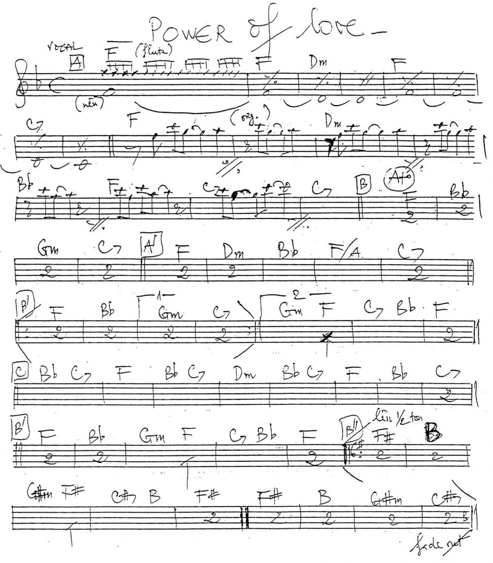 Power Of Love sheet 