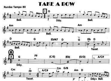 Take A Bow sheet