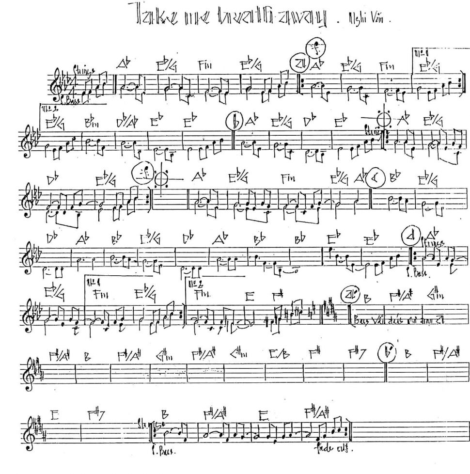 Take Me Heath Away sheet