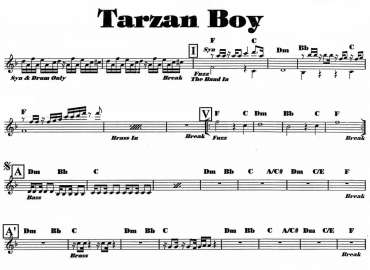 Tarzan Boy sheet
